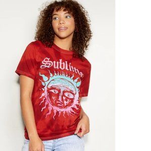 Sublime Stamp Logo Tie Dye Official Boyfriend style T-Shirt M NWT
